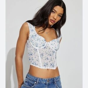 Milan Mesh Tie Back Bustier